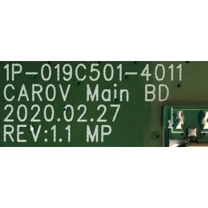 MAIN PARA TV VIZIO / NUMERO DE PARTE 0170CAR0V100 / 1P-019C501-4011 / 322 / 1P-019CC01-4011 / DISPLAY FP695R3HC020 / MODELO V705-H3 / V705-H3 LFTRZOKW